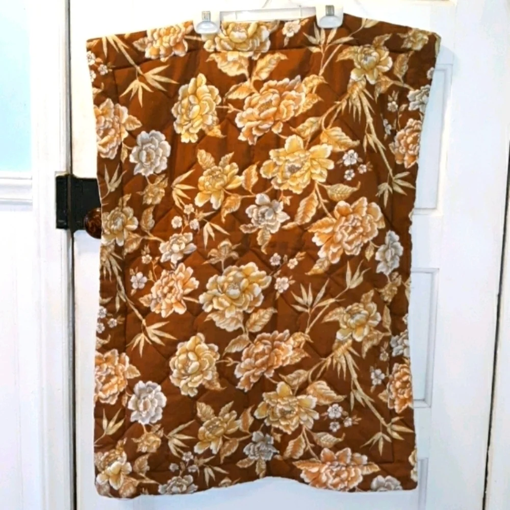 Vintage 1970s brown pillow case